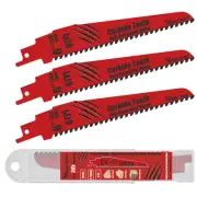 Vearter 150mm (6'') 3Pcs 6TPI Reciprocating Saw Blade Set for Hard Wood Cutting
