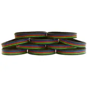 10 of Triple Stripe Wristbands - Bracelets with The Thin Blue, Red, Green Line