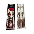 Walt Disney Vintage Kitchen MICKEY MOUSE Salad Server Fork Spoon Set Boxed Japan