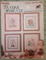 Leisure Arts Tender Moments Cross Stitch Leaflet 495 Children with Pets & Toys H