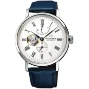 ORIENT STAR Classic Semi Skeleton RK-AV0003S Men's Watch Leather Blue NEW Japan