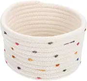 OFFIGAM Decorative Rope Basket Multi Function Woven Storage Bin for Home Organization Aesthetic Office Decor Soft Household Accessory Nordic Style for Living