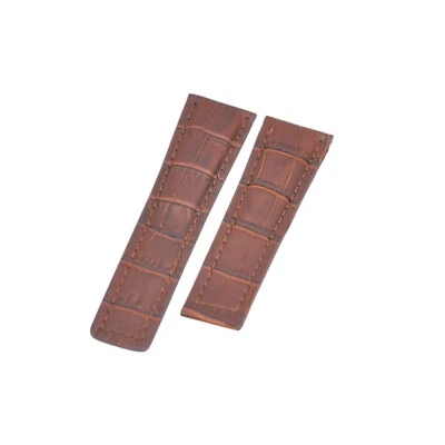 24mm Brown Leather Watch Strap For Tag Heuer Carrera