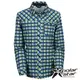 PolarStar 男 針織格子長袖襯衫 『蘋果綠』P15215