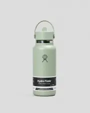 [Hydro Flask] Hydro Flask 32Oz Wide Mouth Flex Straw Cap Bottle in Agave Blue One Size