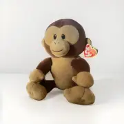 Ty Baby Banana Monkey 8” Plush Stuffed Animal Cute Toy Sewn Eyes Soft Brown
