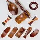 Wooden Fork Chopstick Rest Chopstick Pillow Kitchen Tableware Chopstick Holder
