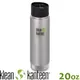 【KLEAN KANTEEN 美國 20盎司KK寬口保溫鋼瓶(54mm)《原色鋼》】保溫杯/保溫瓶/咖啡瓶蓋/K20VWPCC★贈水壺套