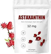 Astaxanthin 12mg, Premium Organic Astaxanthin Antioxidant Supplements, Supports Immune, Skin, Eye & Joint Health-Non-GMO, Gluten-Free