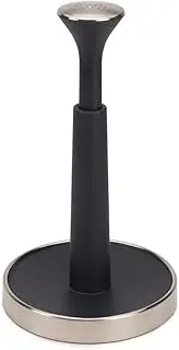 [Joseph Joseph] Push and Tear kitchen Roll Holder for Easy Tearing Off (Maximum Height of the Kitchen Roll of 24 cm), Dark Grey