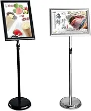 Outdoor Sign Holder Stand,360 Vertical Horizontal View Poster Stand Snap-Open Frame with Non Slip Base,Advertising Support Board for School,Church,Office,Commercial