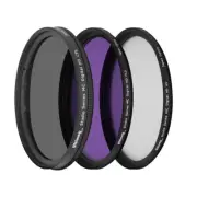 3 Piece Multi Coated HD 37mm Filter Kit (UV, CPL, FLD) for DSLR Camera