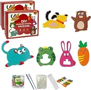 DIY Doll Sewing Toys,Doll Sewing Kit, Sew Fun Animals Kit (2pcs)