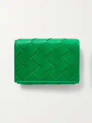[Bottega Veneta] Bottega Veneta - Cassette Mini Intrecciato Leather Wallet - Green - One size One size Green