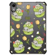 iPad mini (6th gen) iPad Impact Case Cute Sloth in Avocado Macaron with Yellow Tulip - Kawaii Animal with Sweet Food & Flower in the Garden