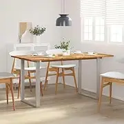 Dining Table 154x80x76 cm Solid Acacia Wood,Kitchen & Dining Room Tables-286477