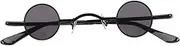 [Ipetboom] Punk Round Sunglasses with Metal Circle Frame UV Protection Retro Sunglasses for Women and Men Vintage Accessories and Unique Photo Props