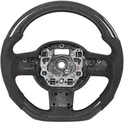 Steering Wheels Custom Carbon Fiber Steering Wheel Nappa Perforated Leather Replacement Compatible With Cooper R55 R56 R57 R58 R59 R60
