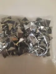 Pyramid rivets for needlework silver tone