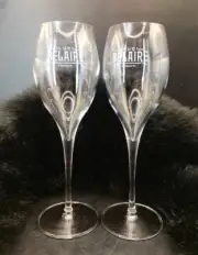 Luc Belaire France Champagne Set of 2 Fluted Stemware Glasses *New
