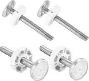 Whiteset Of 4 Snap-on Baby Gates With M10 Threaded Rod - Baby Safety Gate Accessories