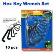 10 PIECE METRIC ALLEN KEY HEX KEY SPANNER WRENCH KEY SET