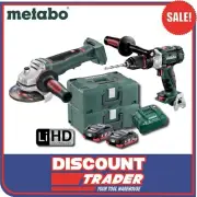 Metabo 18V 4.0Ah LiHD Brushless Hammer Drill & Angle Grinder Kit - AU68901790