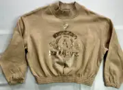 Kids Girl's Beige H&M X Harry Potter Lumos Maxima Wizard Sweatshirt- Size 12-14Y