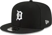 New Era Unisex-Adult MLB 9Fifty Black White Primary Logo Adjustable Snapback Hat Cap One Size Fits All