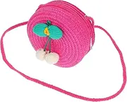 [Ipetboom] Handmade Straw Purse for Girls Little Girls Purse Crossbody Bag Shoulder Strap