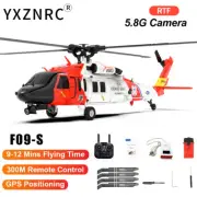 YXZNRC F09-S 2.4G 6CH Gyro GPS Optical Flow Positioning RC RTF Helicopter US