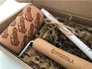 Stodola Engraved Mini Rolling Pin With CAR Pattern