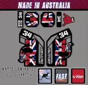 FOX style Factory 34 2021 Fork Decals Stickers Union Jack SLICK PRINT Laminated