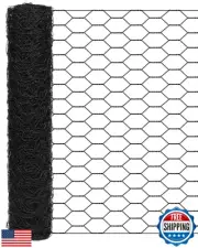 Garden Poultry Black Chicken Wire - 16.5 '' × 236 '' Chicken Wire for Crafts,