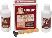 Leder Utility Hide Tanning Kit 500ml Formula + 500ml Leather Lube + Knife