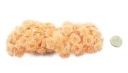 144 Medium Wrap Rose Wedding Flower Pick - Peach