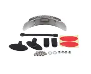Chromed Motorcycle Rearview Mirror Ultra Wide Angle Central Windscreen Mount Universal