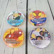 New 4 Magic Towels Compressed Washcloths Encanto, Spider Man, Iron Man, Thor