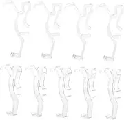 SOLUSTRE 20pcs Valance Clips for Window Blinds Transparent Retainer Holders for Easy Installation Any Room Curtain Accessories