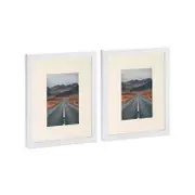 Nicola Spring Photo Frames with 4" x 6" Mount - 8" x 10" - White - Pack of 2
