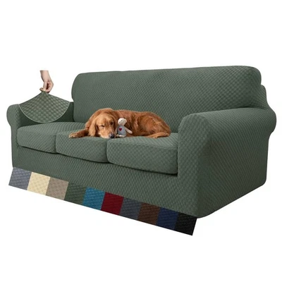 MAXIJIN 4 Piece Jacquard Extra Large Couch Covers for 3 Cushion Couch Super S...