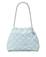 Tory Burch Fleming Denim Hobo Bag