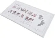 Abaodam Baby Growth Record Photo Frame First Year Collage Frame Newborn Photo Frame Growth Frame Nursery