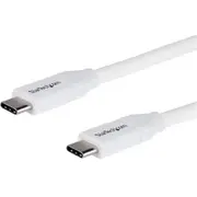 StarTech.com 4m 13 ft USB C to USB C Cable w/ 5A PD - M/M - White - USB 2.0 - USB-IF Certified - USB Type C Cable - USB C Chargi