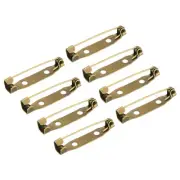 150Pcs Safety Bar Pins 30mm Brooch Clasp Pin Backs for ID Badges, Bronze Tone