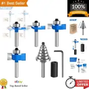 Premium 1/4 Inch Router Bits Set - 4 Piece with Quick Converter for Woodworking