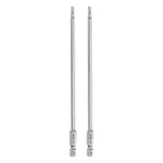 2pcs 2.5mm (H2.5) Hex Head Wrench Drill Bit 6" Long Magnetic Screwdriver Bits