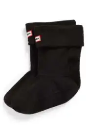 Hunter 1010 Kids Black Short Fleece Welly Boot Socks US Size Medium