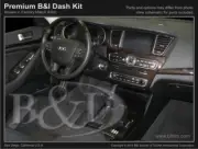 Dash Trim Kit for KIA CADENZA 14 15 16 17 carbon fiber wood aluminum