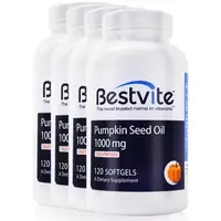 在飛比找森森購物網優惠-【美國BestVite】天然南瓜籽油膠囊4瓶組 (120顆*